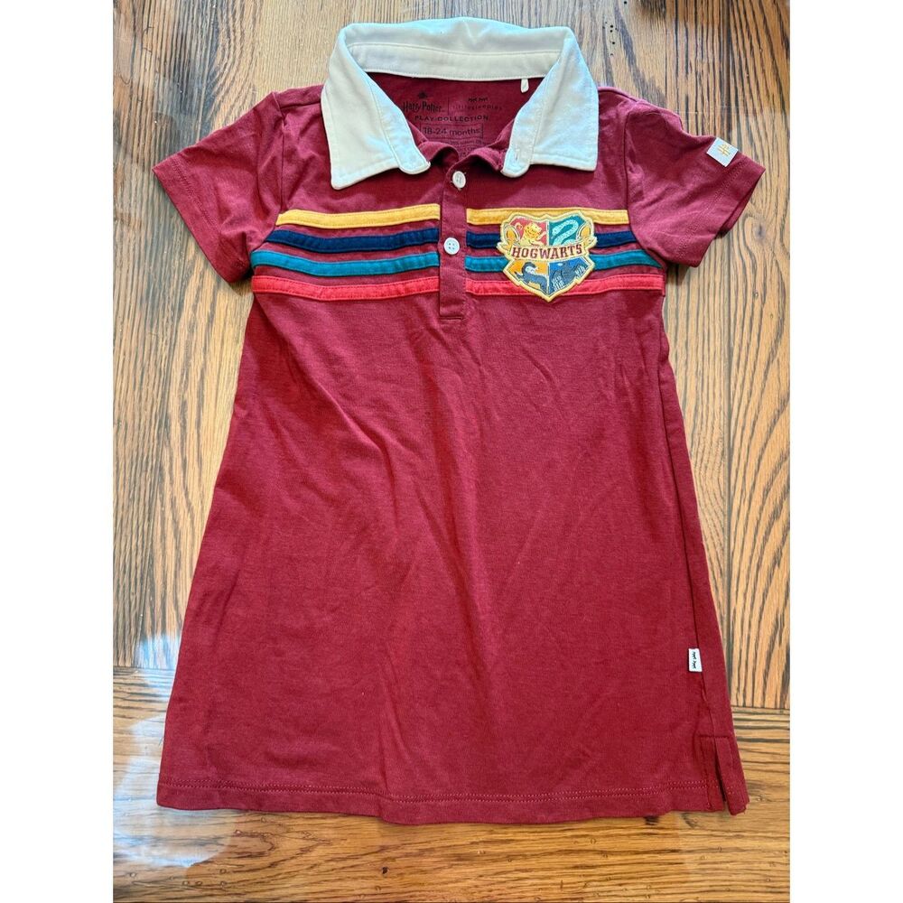 Little Sleepies Maroon Short Sleeve Harry Potter Polo Dress Size 18-24 Months